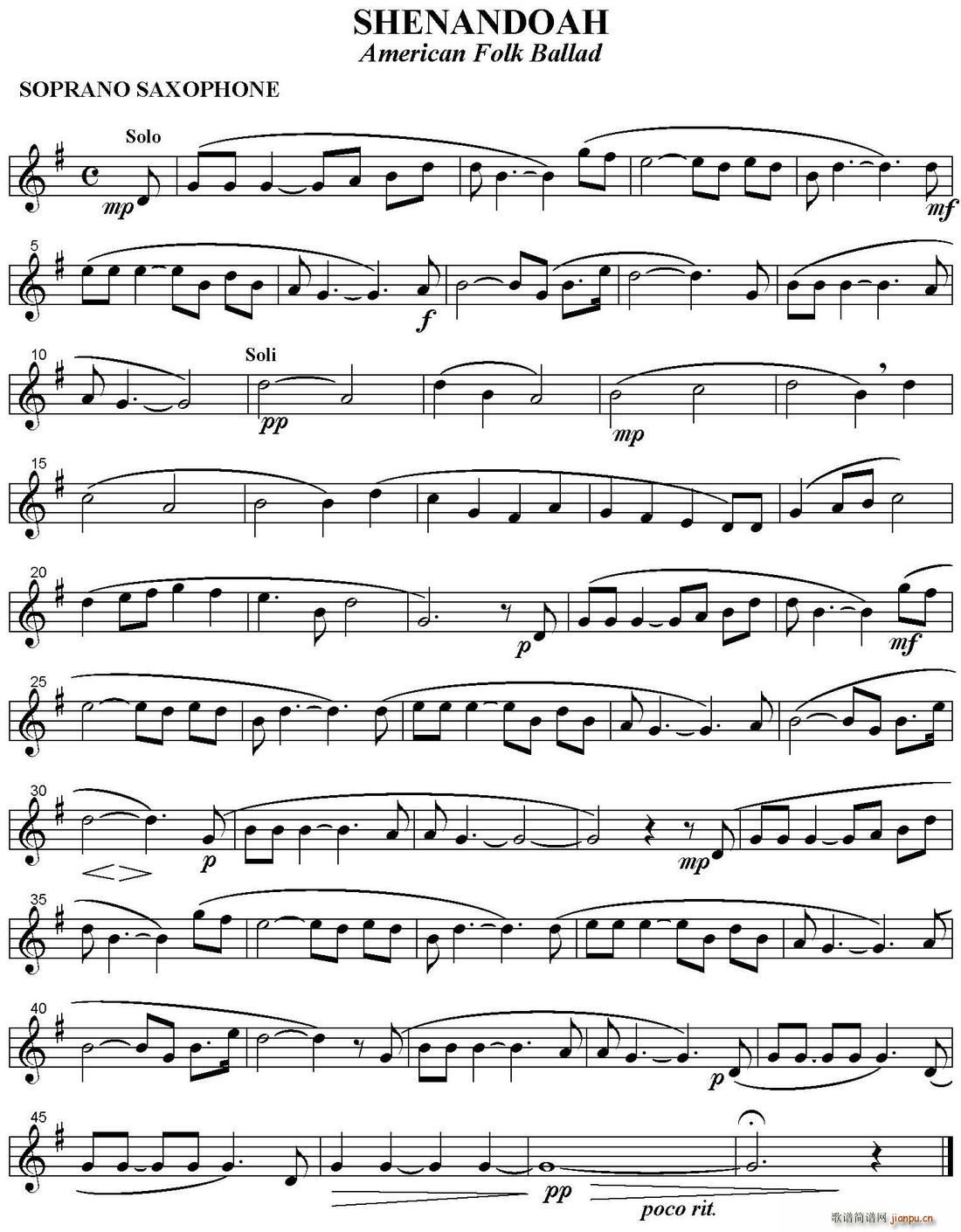 SHENANDOAH 四重奏 高音萨克斯(总谱)1