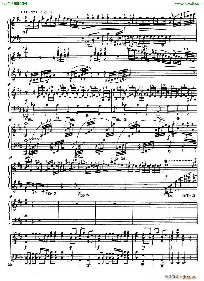 Haydn Piano Concerto in D Major 2pf(钢琴谱)20