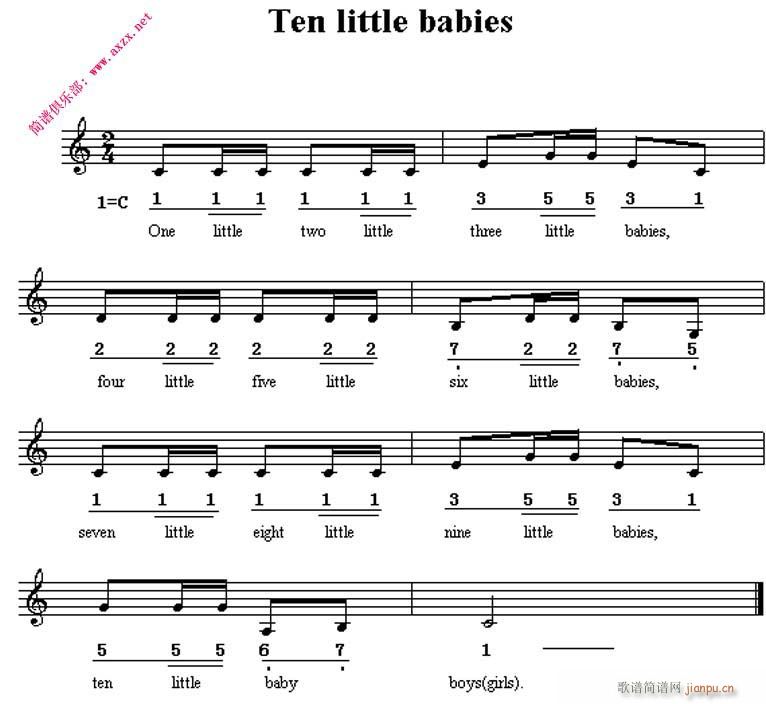 Ten little babies\news(吉他谱)1