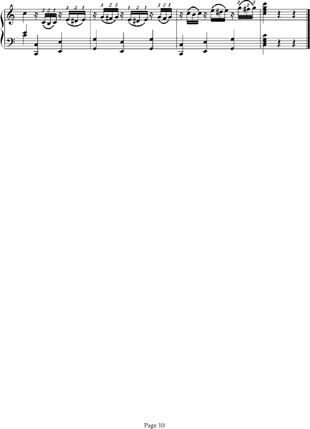 小星星变奏曲K.265(有指法)(钢琴谱)10