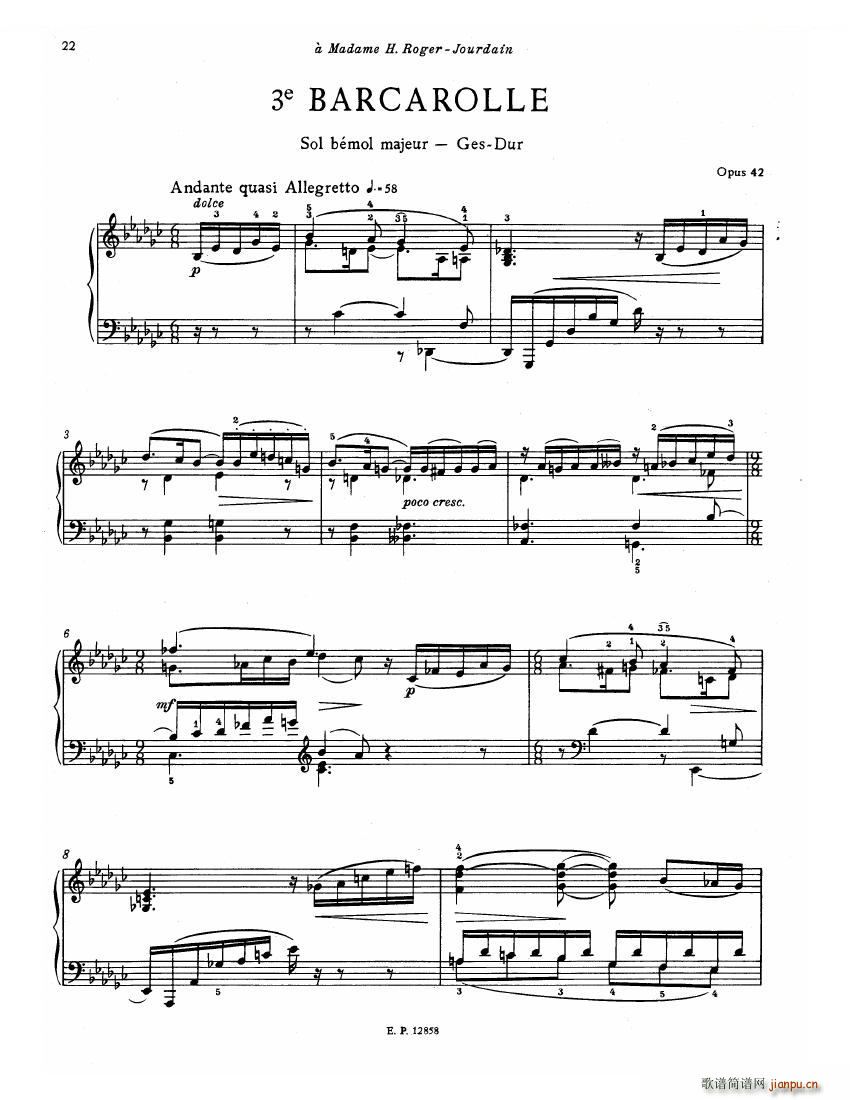 Faure 13 Barcarolle(钢琴谱)24