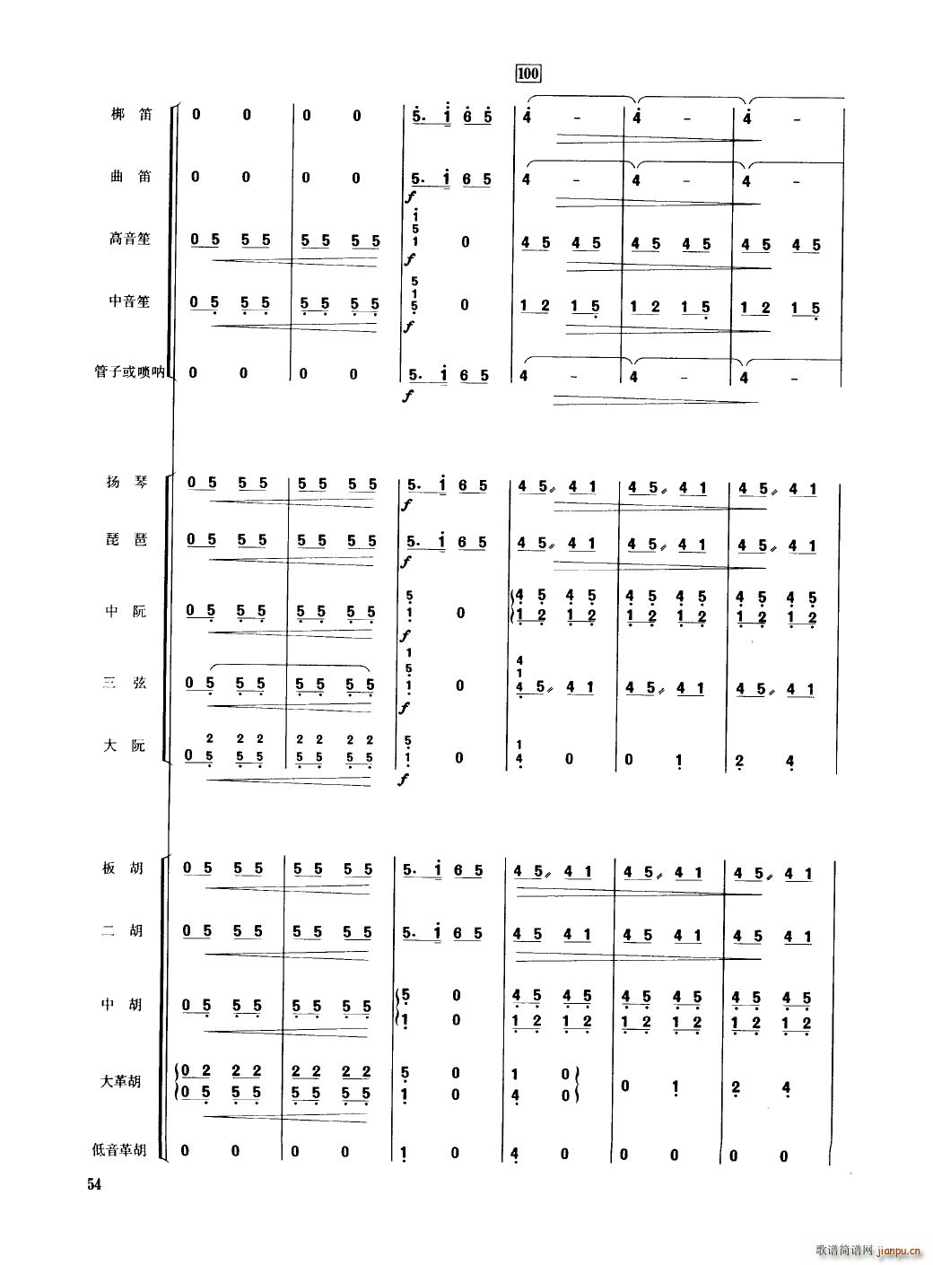 中国民族器乐合奏曲集 051 100(总谱)7