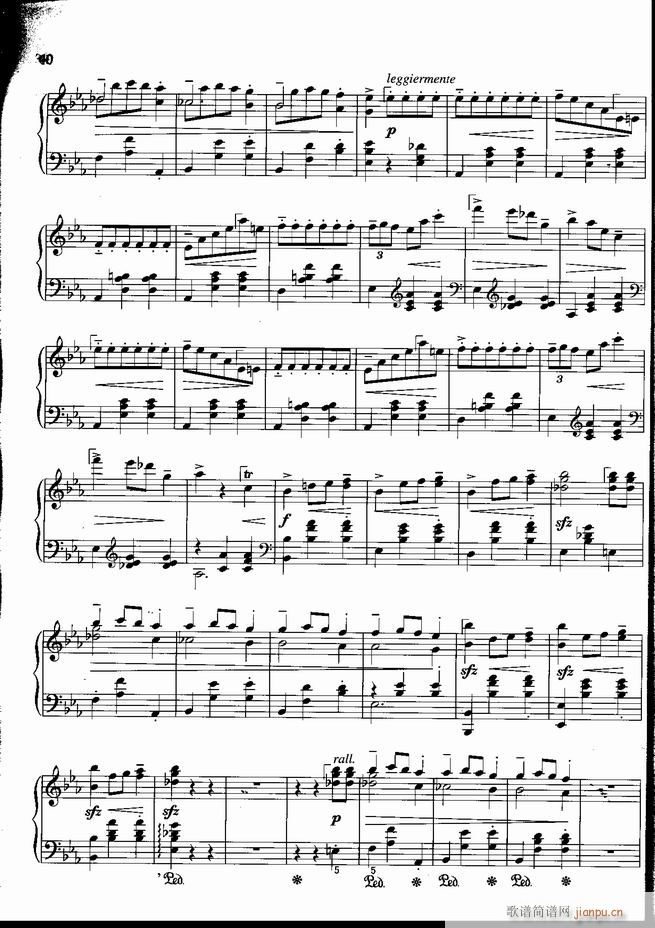 钢琴 不可不弹的世界钢琴名曲100首 五(钢琴谱)41