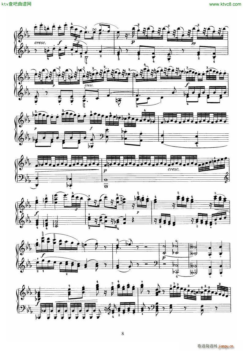 Piano Sonata No 52 in Eb(钢琴谱)8