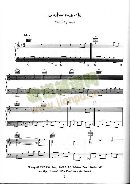 watermark(钢琴谱)1