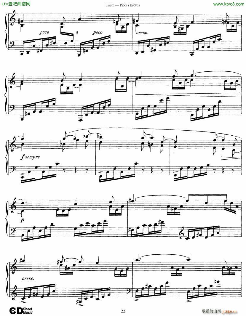 Faure 8 Pieces Breves Op 84(钢琴谱)22
