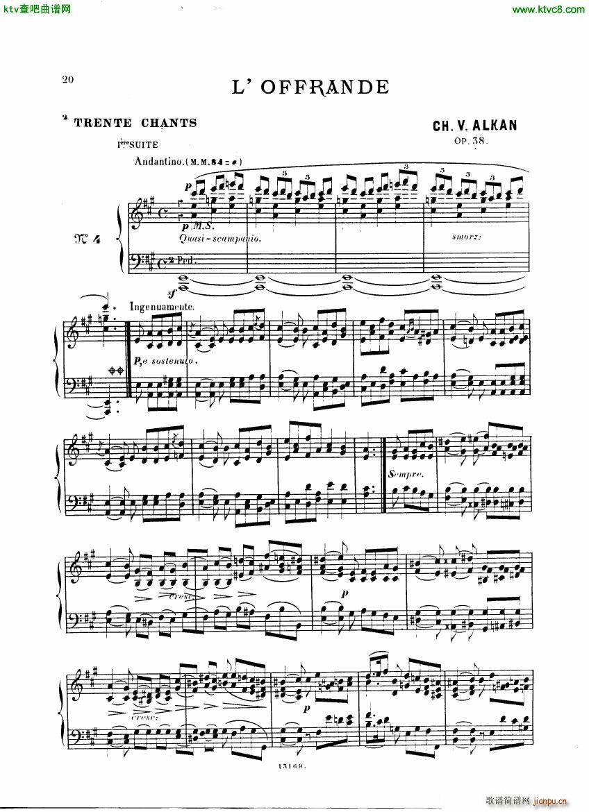 Alkan op 38 Trente Chants(钢琴谱)20
