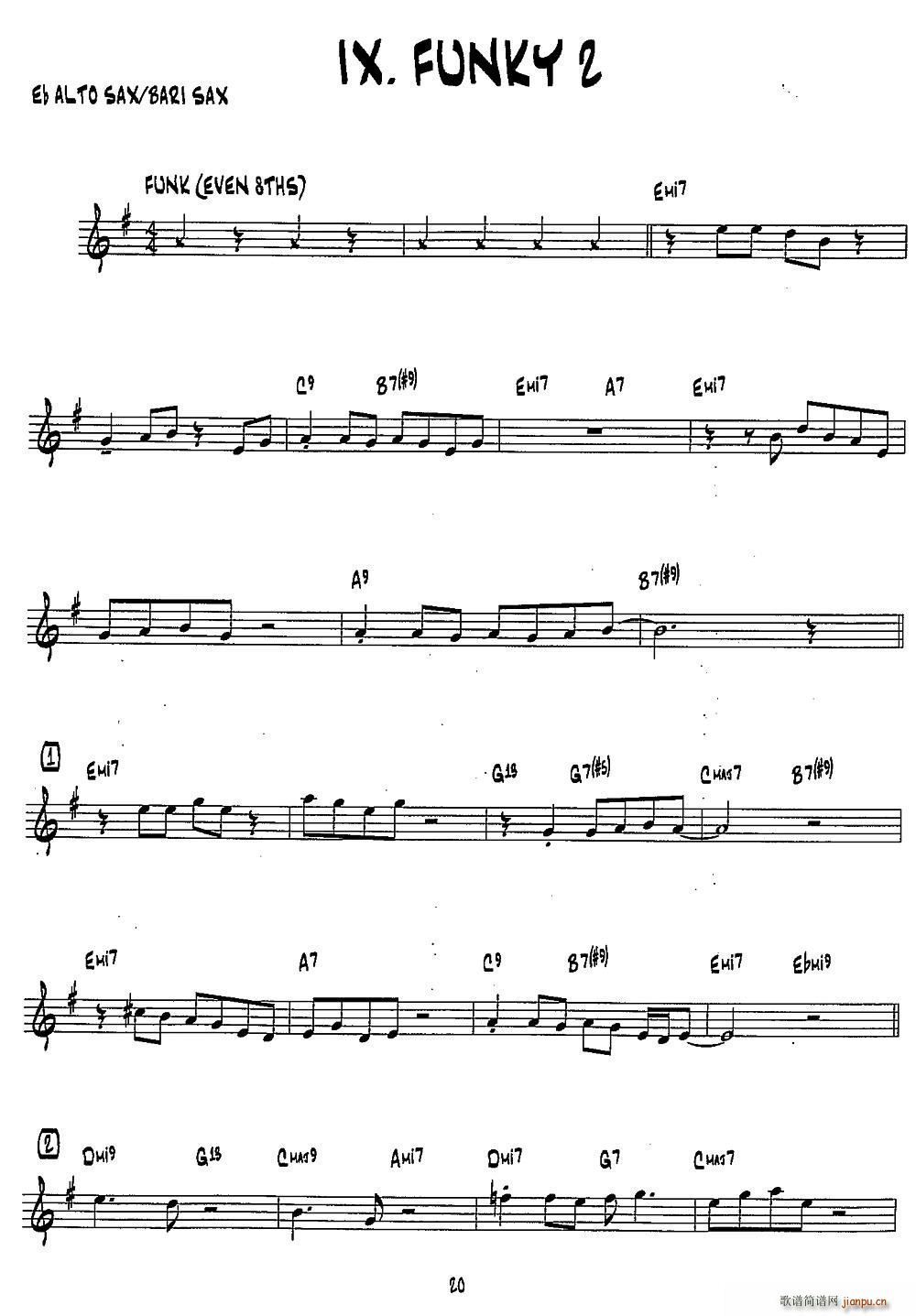 FUNKY2 15首爵士练习曲之9(十字及以上)1