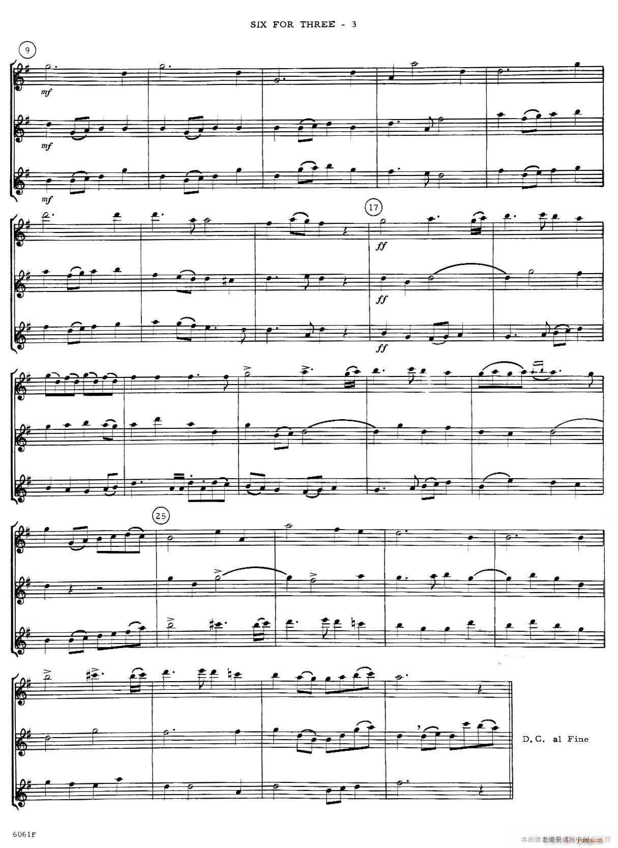 six for three 次中音三重奏(总谱)3
