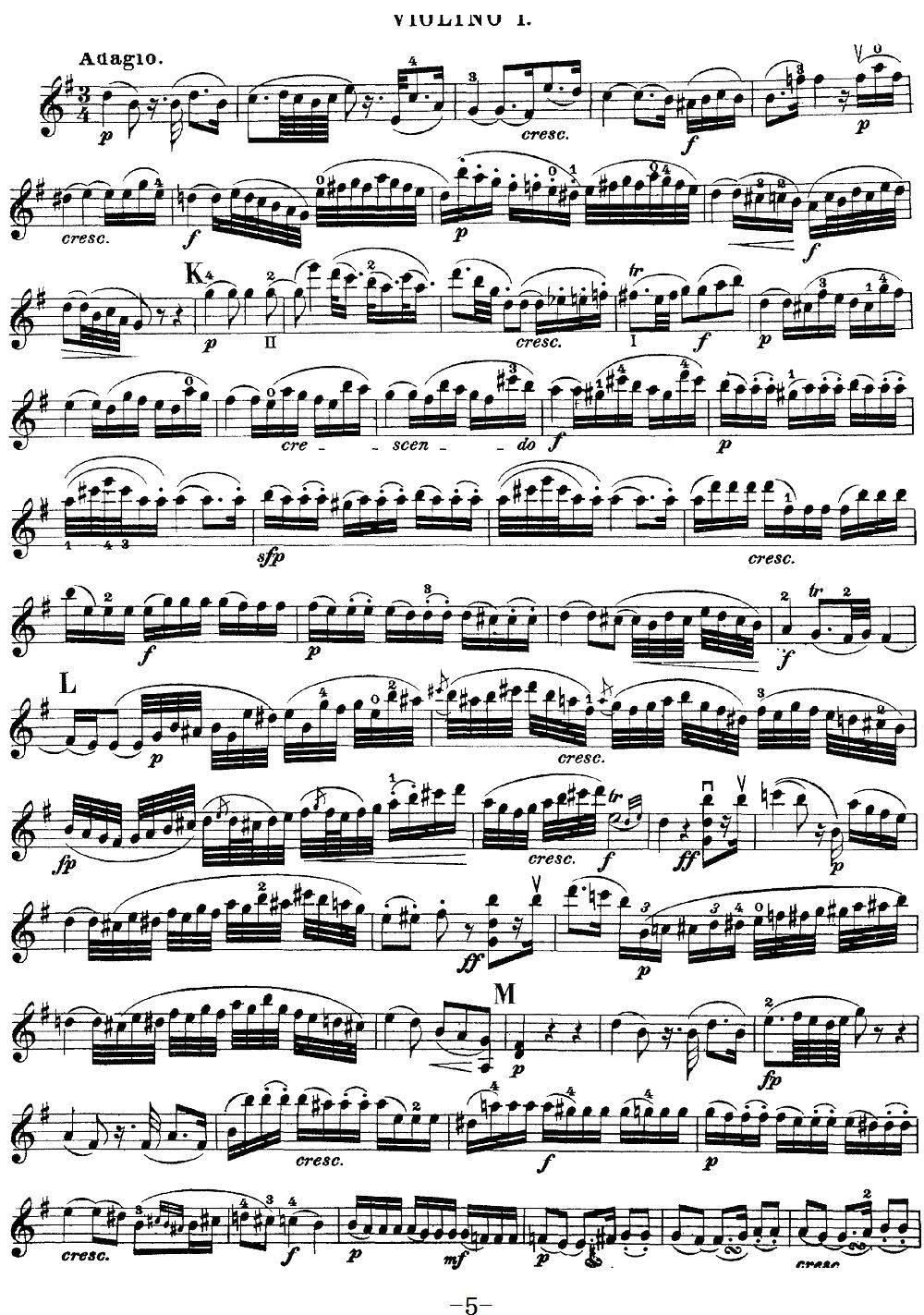 Mozart Quartet No 20 in D Major K 499 Violin 1(十字及以上)5