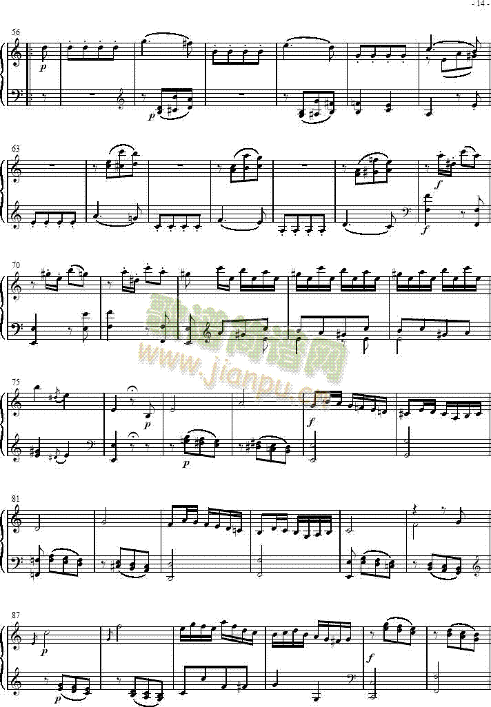 奏鸣曲SonatasK279Mvt.3(钢琴谱)3