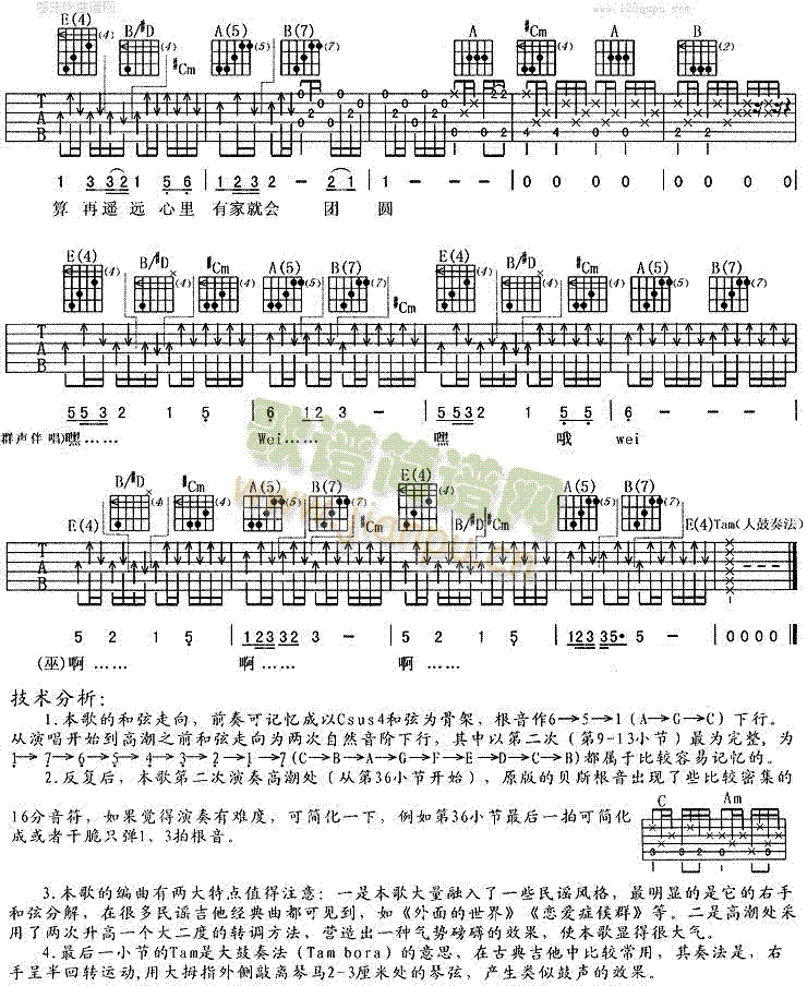 团圆(吉他谱)3