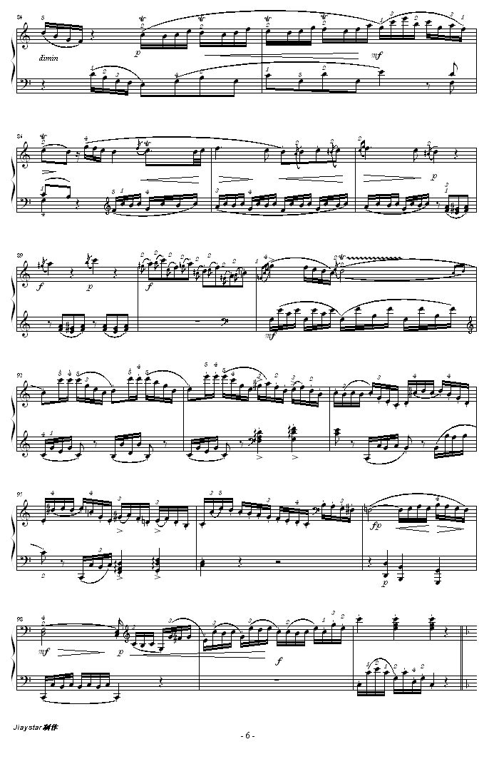 C大调钢琴奏鸣曲K279(钢琴谱)6