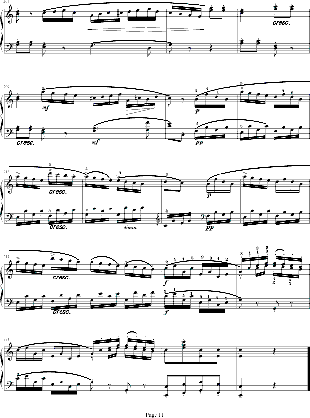 莫扎特C大调奏鸣曲K.545-完整版(钢琴谱)11