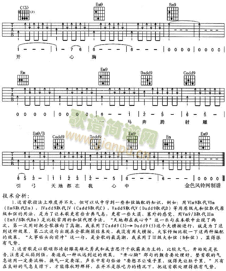 天地都在我心中(吉他谱)3