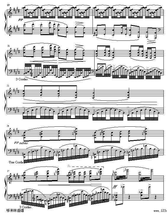 水之嬉戏-拉威尔-Ravel(钢琴谱)3