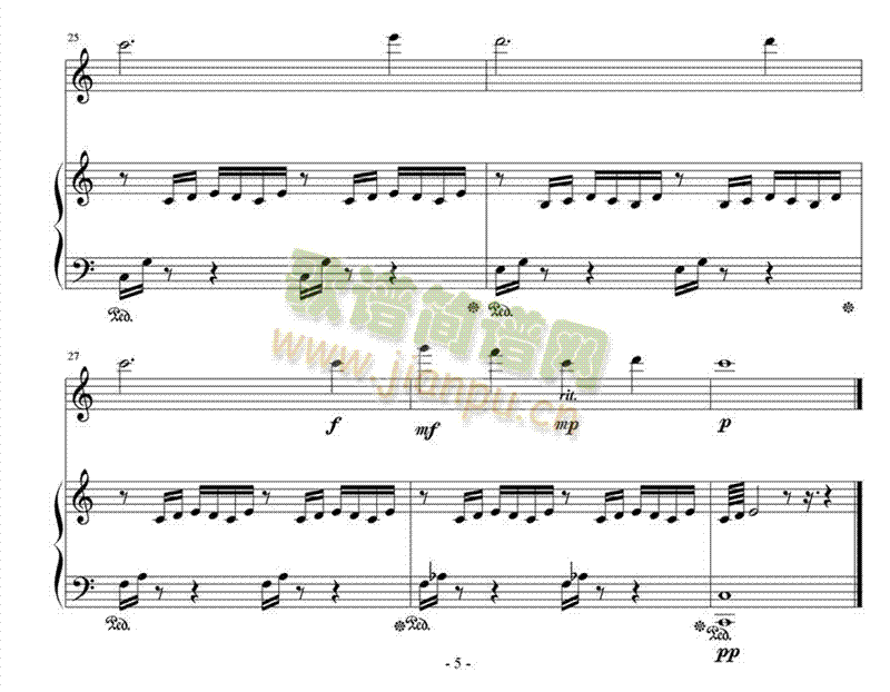 路小雨(钢琴谱)5