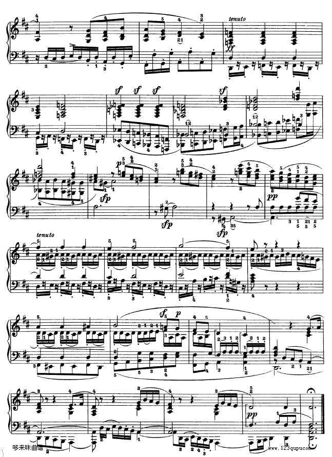 A大调第二钢琴奏鸣曲-贝多芬(钢琴谱)12