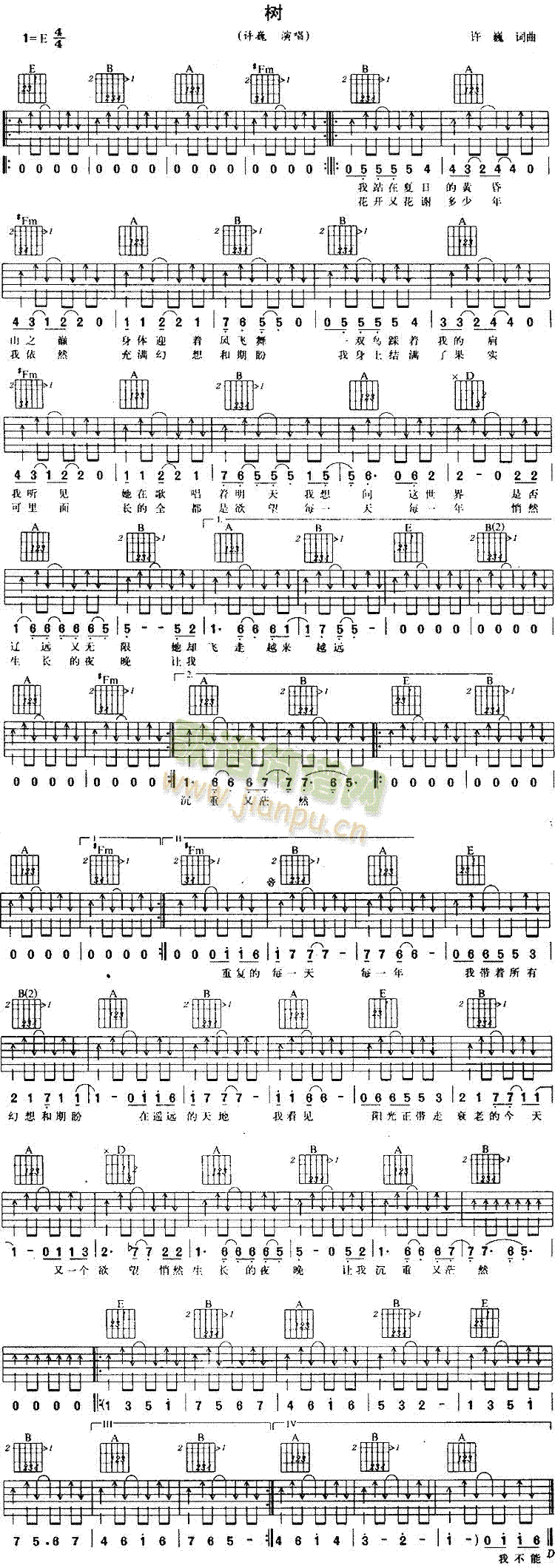 树(吉他谱)1