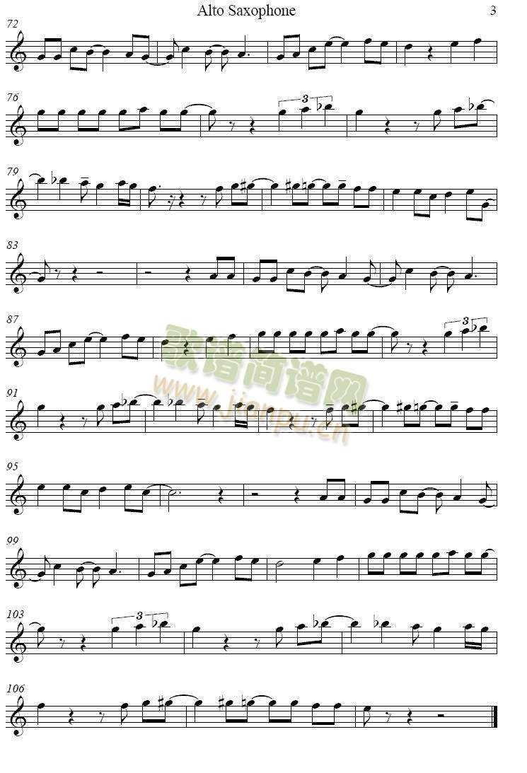 Howdeepisyourlove(萨克斯谱)3