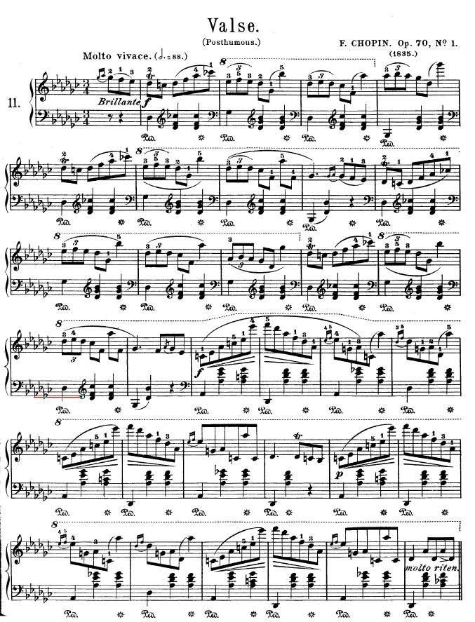 降G大调圆舞曲作品70NO.1(钢琴谱)1