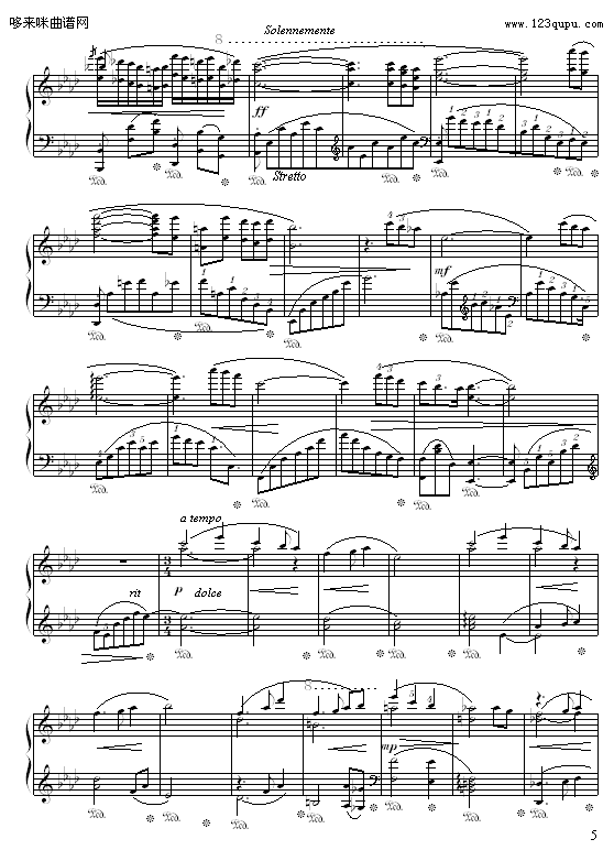 落叶的梦第二首-苗波(钢琴谱)5