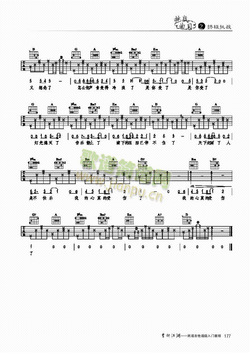 我真的受伤了-简易版-弹唱吉他类流行(其他乐谱)3