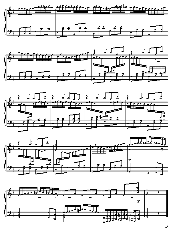 田园钢琴曲(钢琴谱)15