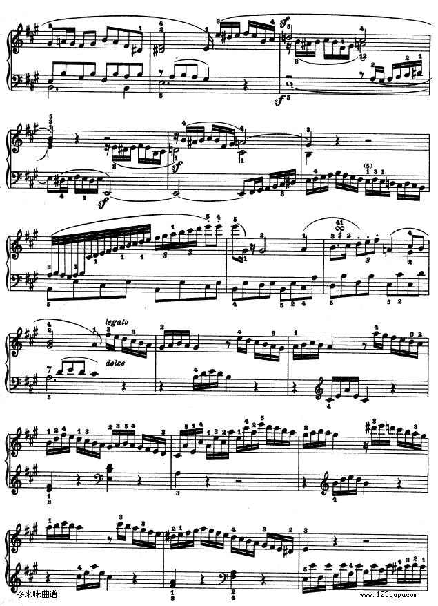 A大调第二钢琴奏鸣曲-贝多芬(钢琴谱)20