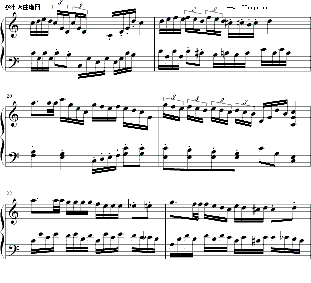 C大调奏鸣曲第一乐章-现代琴手(钢琴谱)3