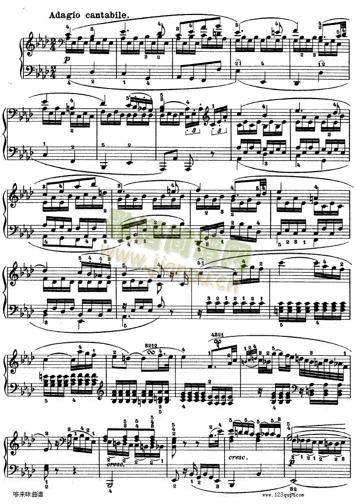 C小调第八琴奏鸣曲Op—13-贝多芬(钢琴谱)9