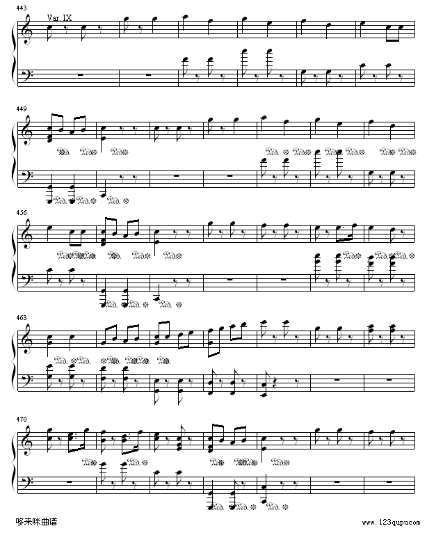 小星星变奏曲-莫扎特(钢琴谱)13