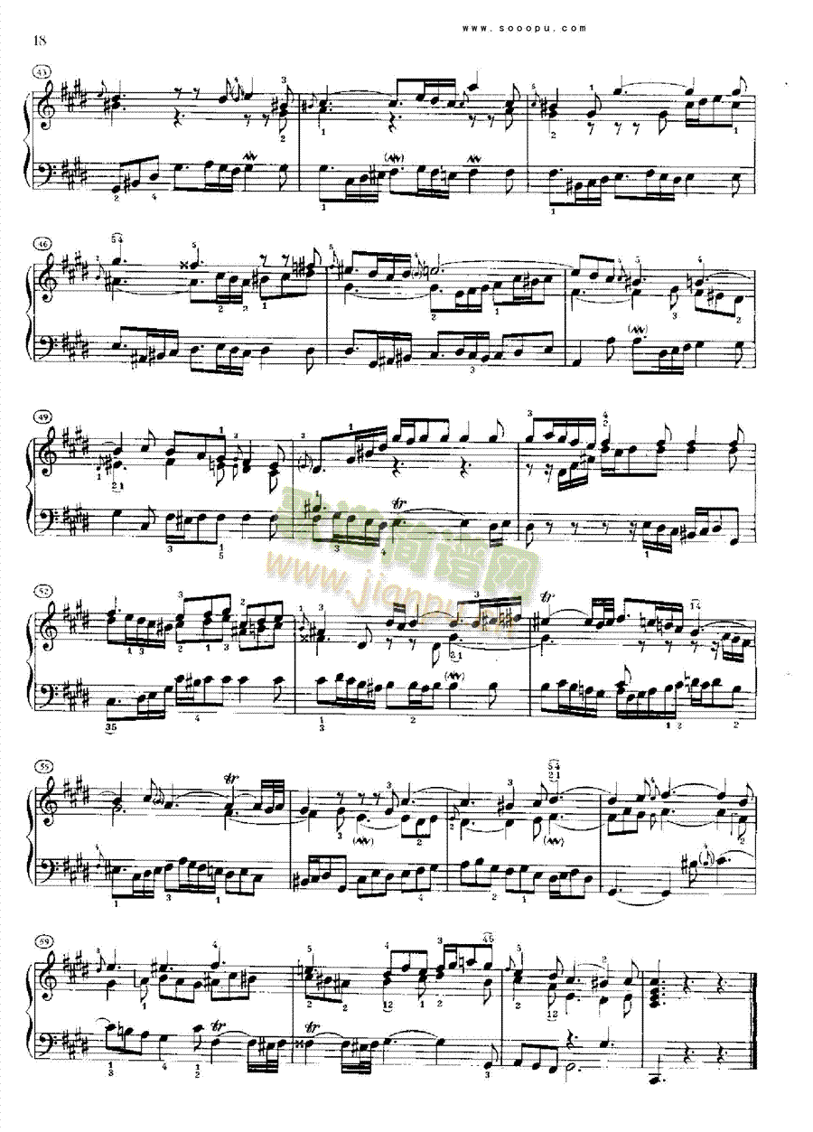 巴赫平均律曲集第二册第4首键盘类钢琴(其他乐谱)3