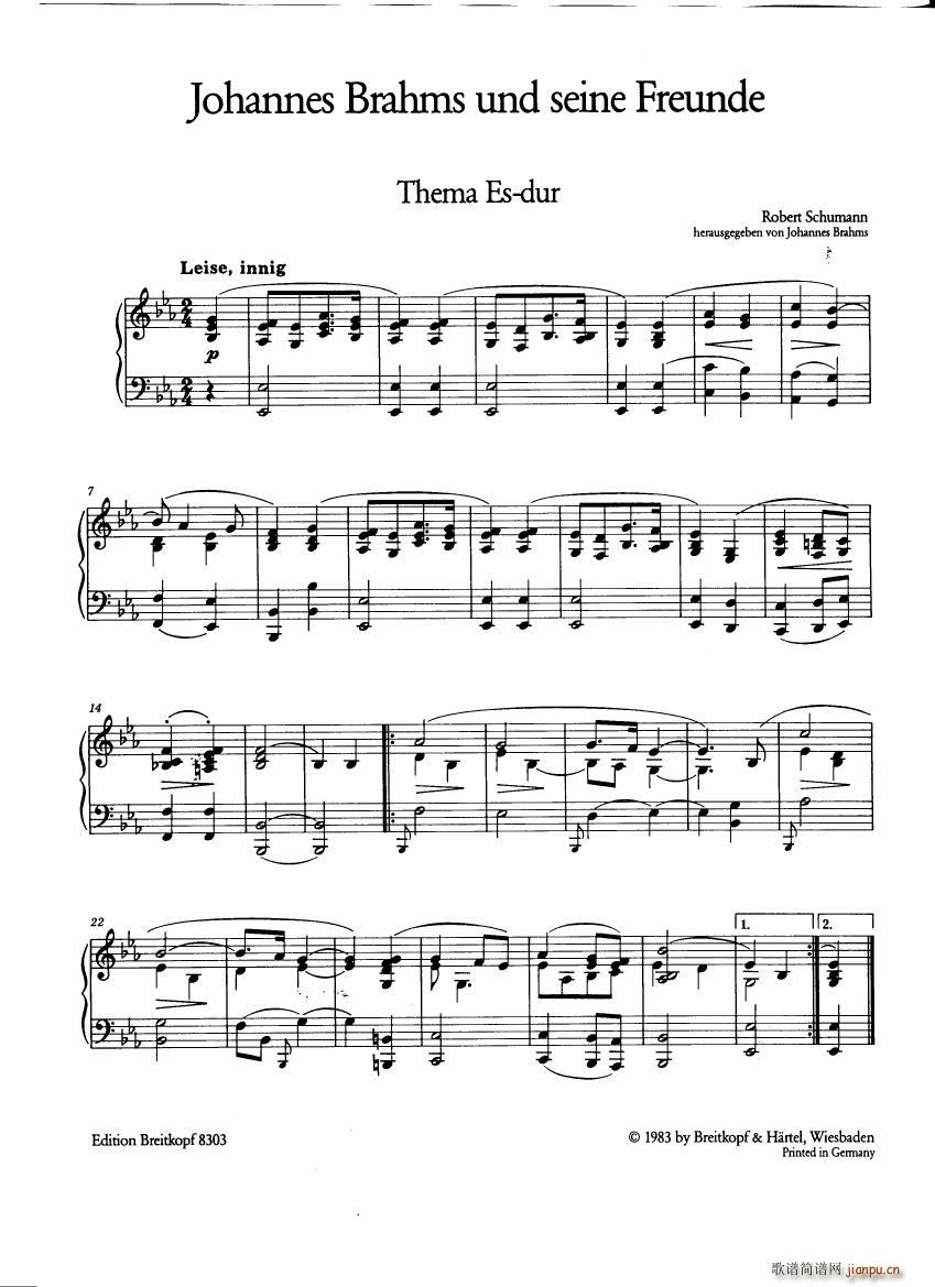Brahms and his friends Anthology 1(钢琴谱)5