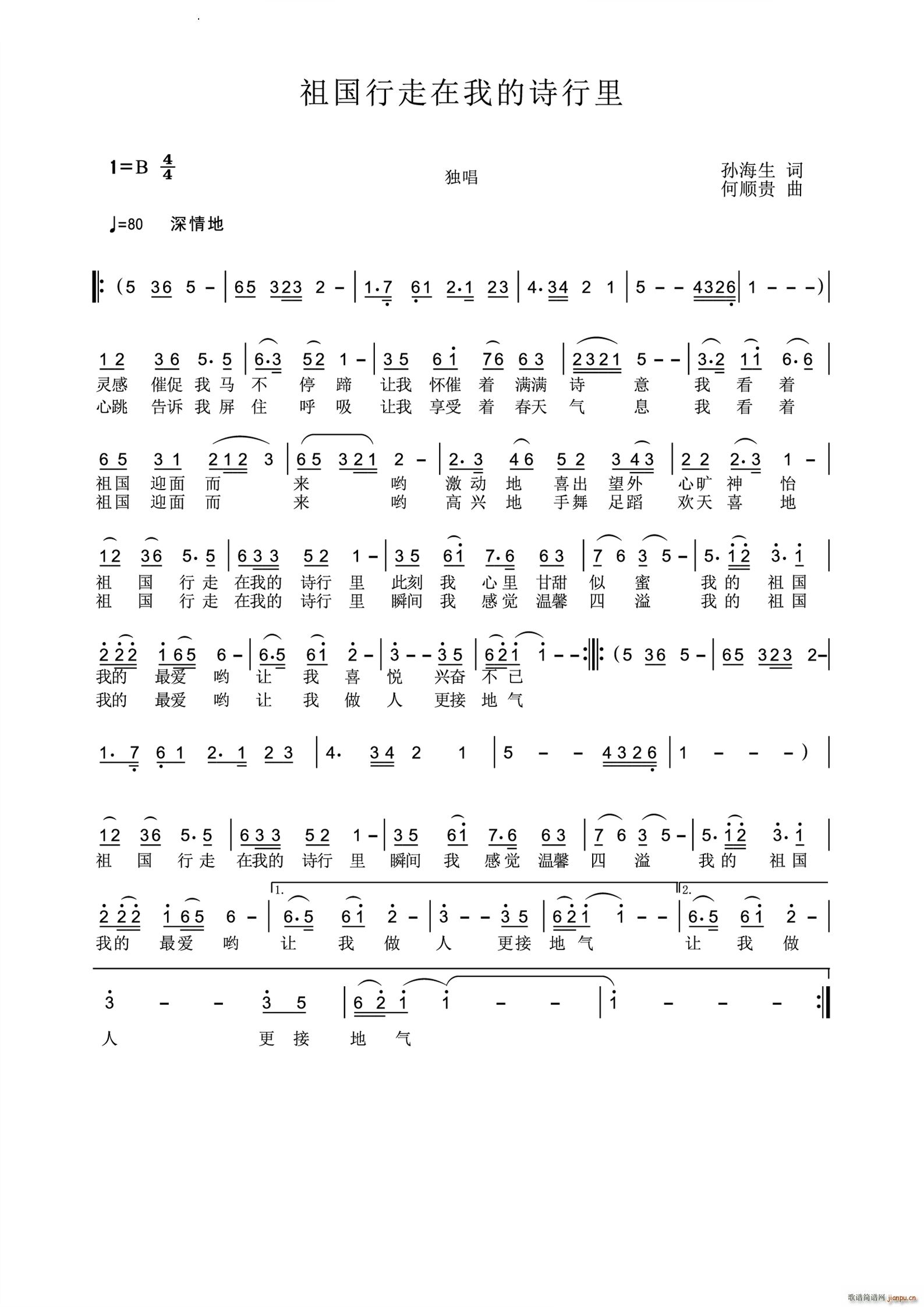 祖国行走在我的诗行里(十字及以上)1