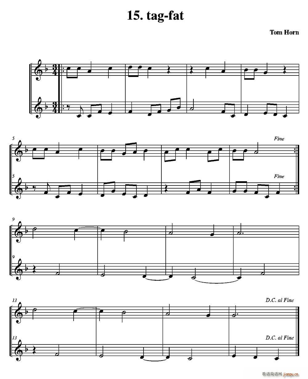 tag fat 简易二重奏(总谱)1