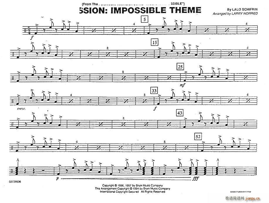 MISSION IMPOSSIBLE THEME 低音鼓(十字及以上)1