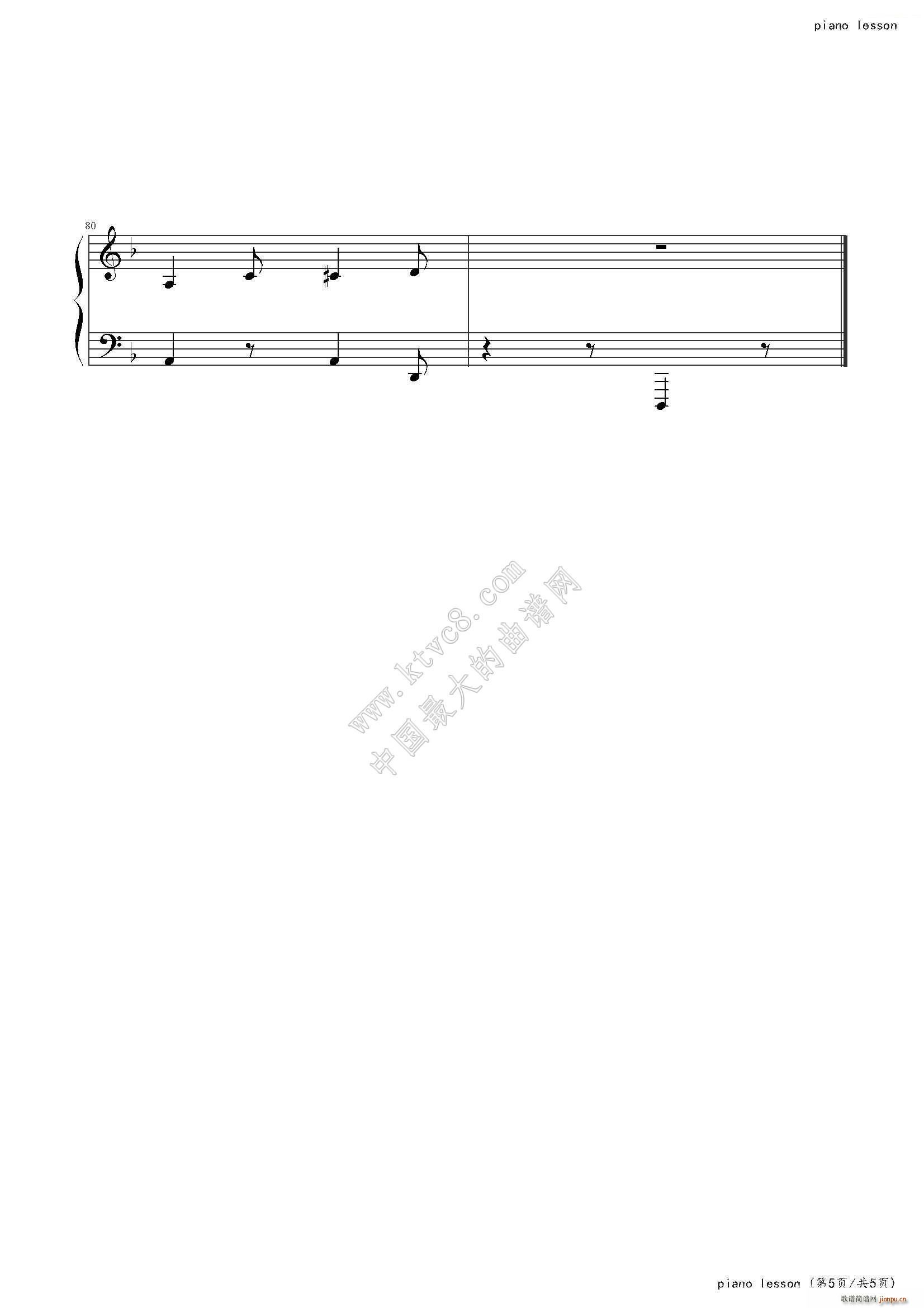 piano lesson(钢琴谱)6