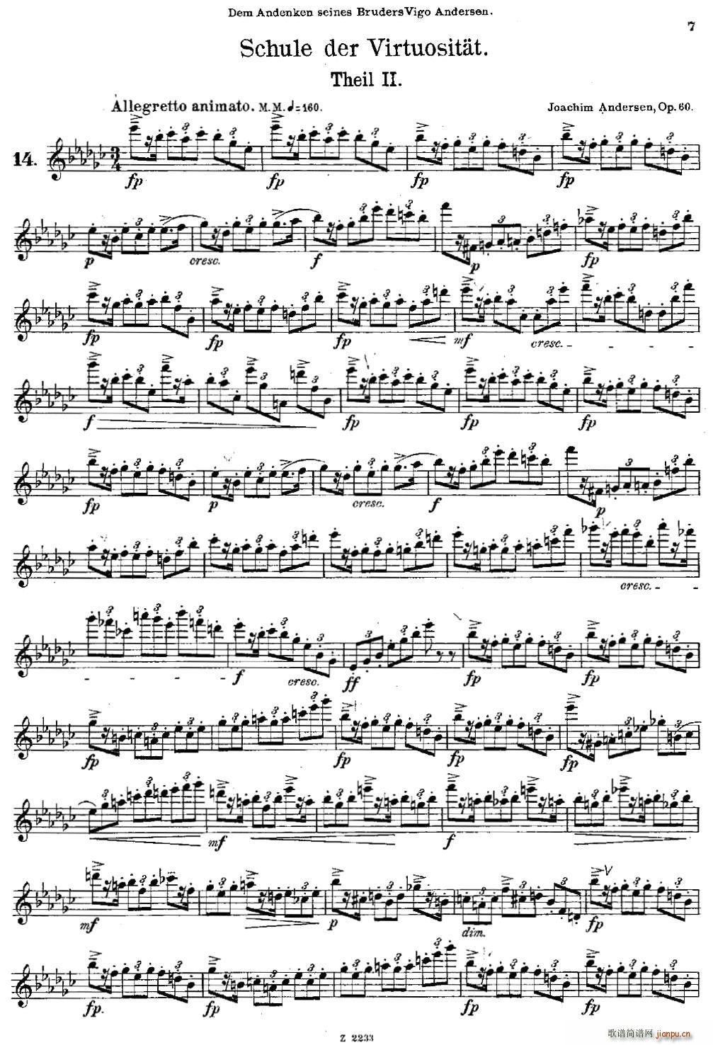Schule der Virtuosit?t Op 60 14(笛箫谱)1
