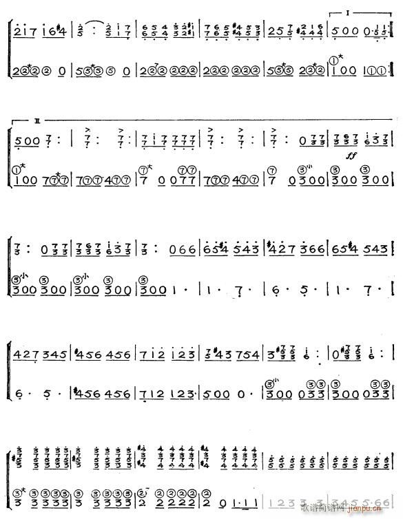 猎歌2(手风琴谱)1