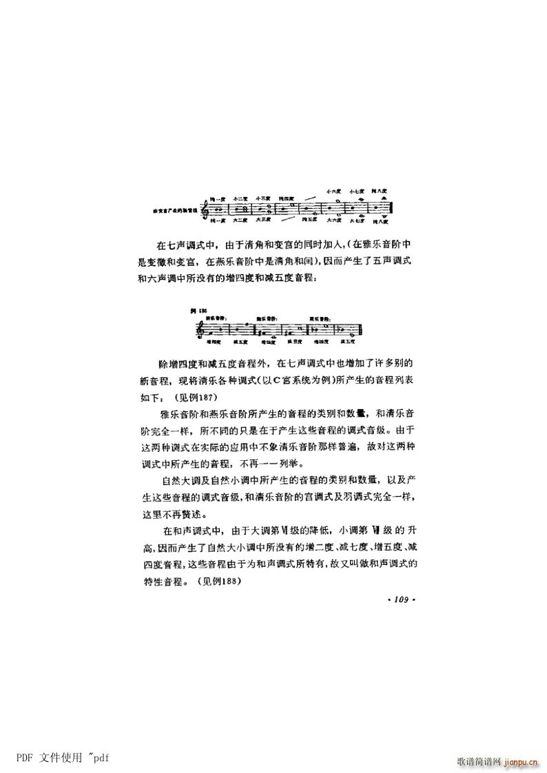 其他 第7章 音程第109页第10节 调式中的音程(十字及以上)1