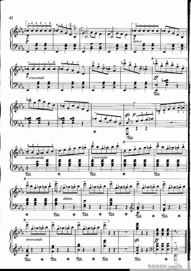 钢琴 不可不弹的世界钢琴名曲100首 五(钢琴谱)43