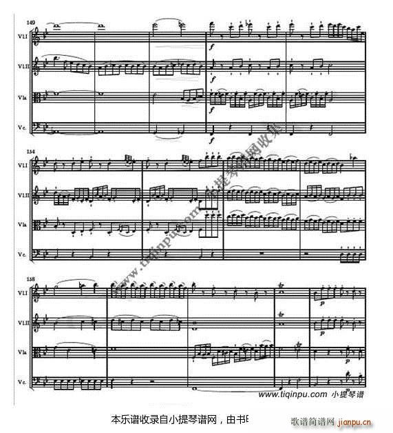 弦乐四重奏 海顿op76 4(总谱)10