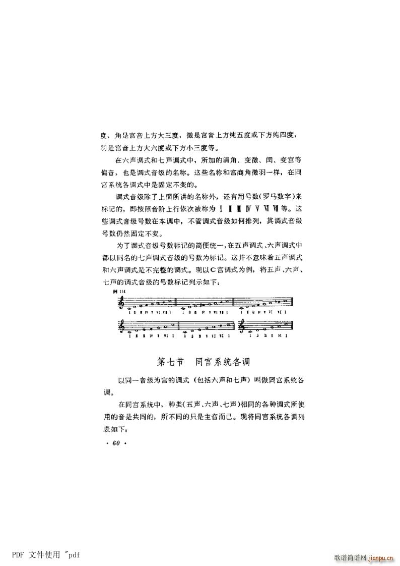 其他 第5章 第60页 第7节 同宫系统各调(十字及以上)1