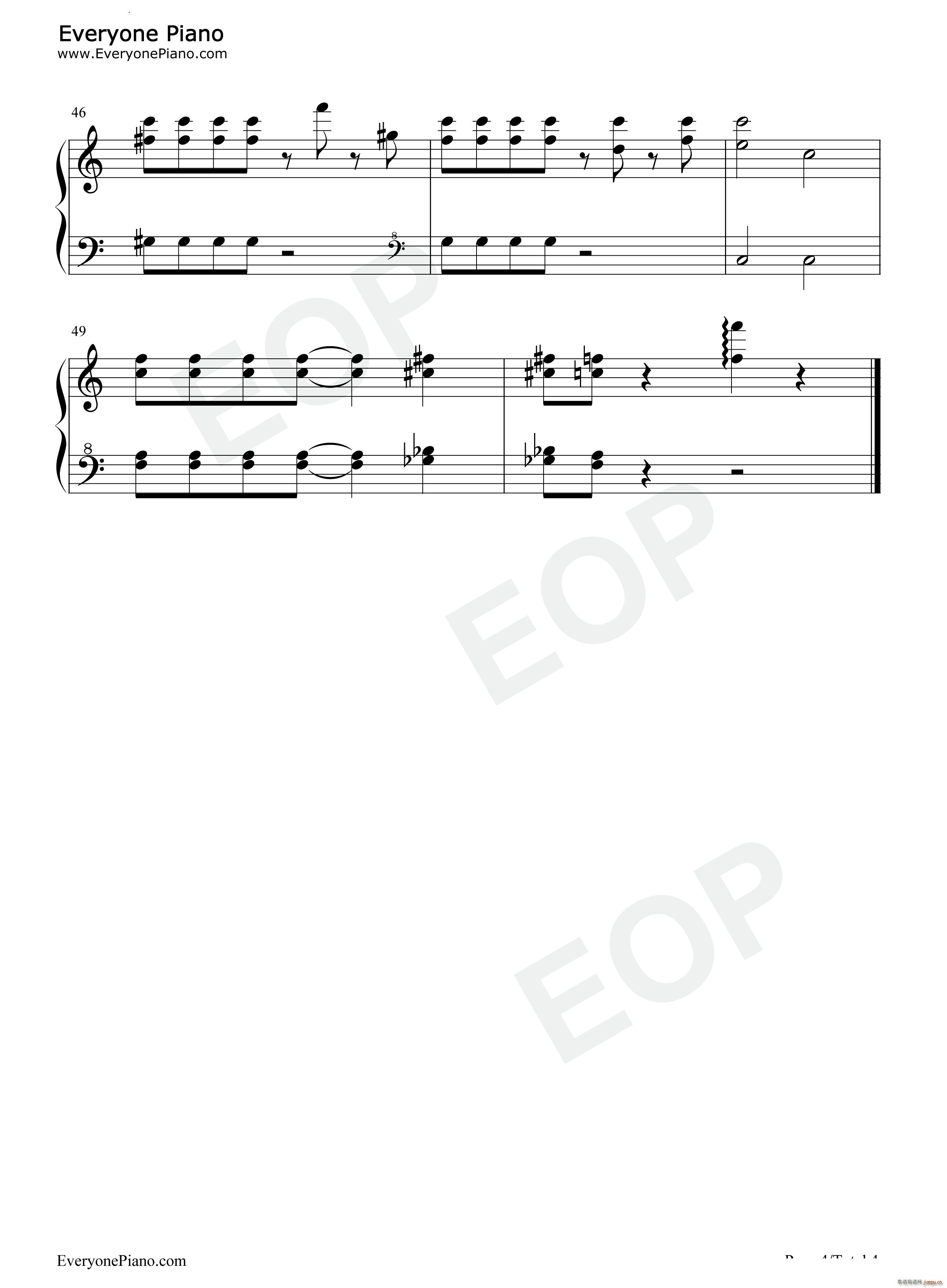 フンフンフン だよ らき すた幸运星BGM(钢琴谱)5