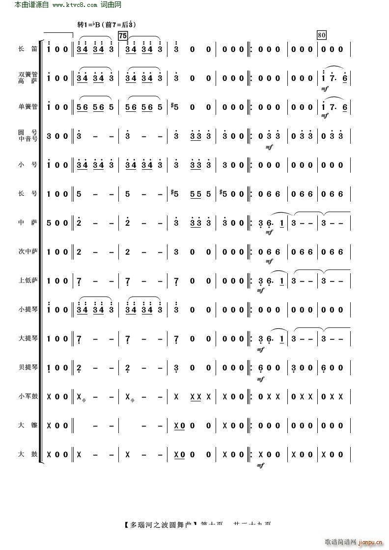 多瑙河之波圆舞曲 管弦乐(总谱)10