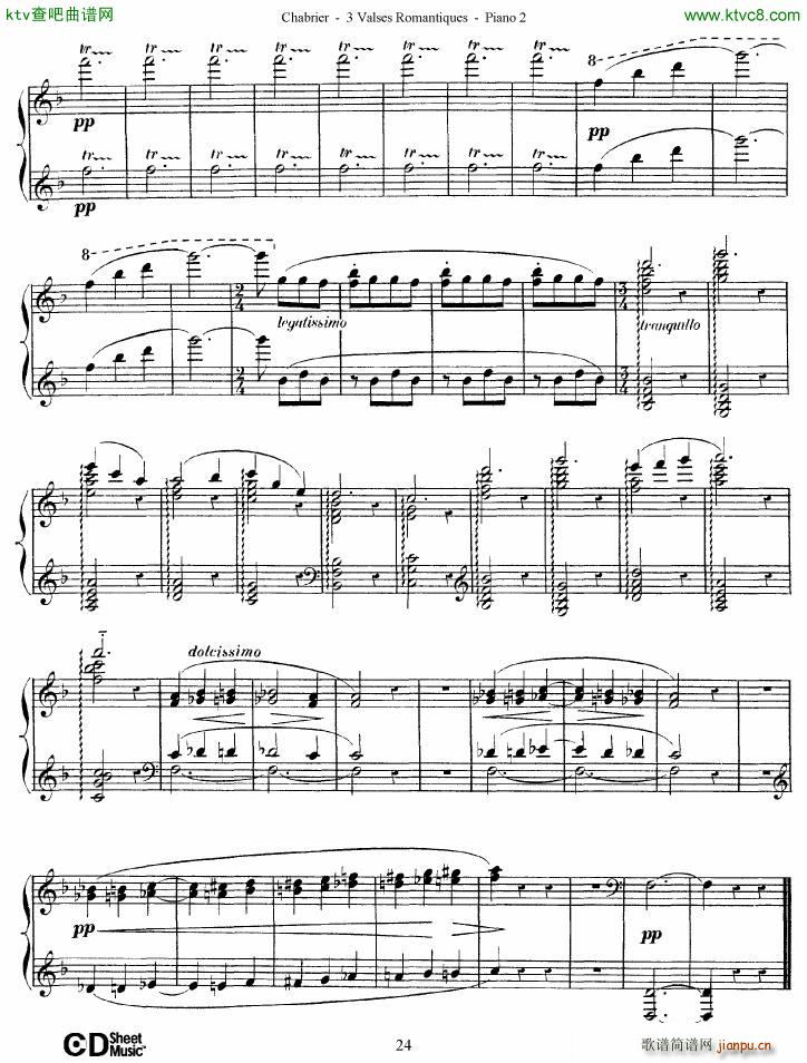 Chabrier 3 Valses Romantiques Piano 2(钢琴谱)24