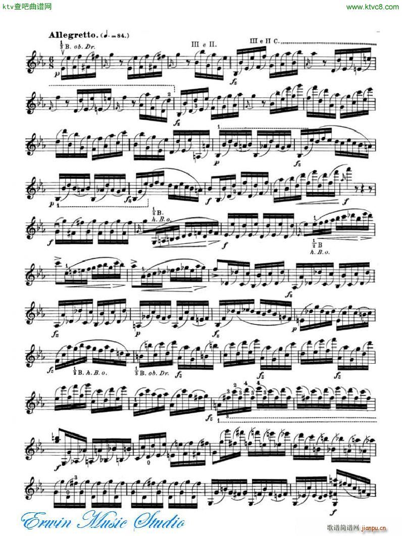 罗德 24首练习曲Pierre Rode 24 Studi Per violino 17 24(十字及以上)5