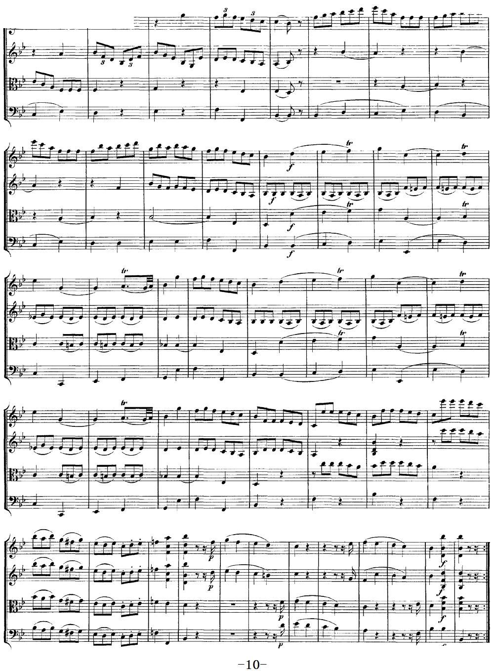 Mozart Quartet No 12 in Bb Major K 172(总谱)10
