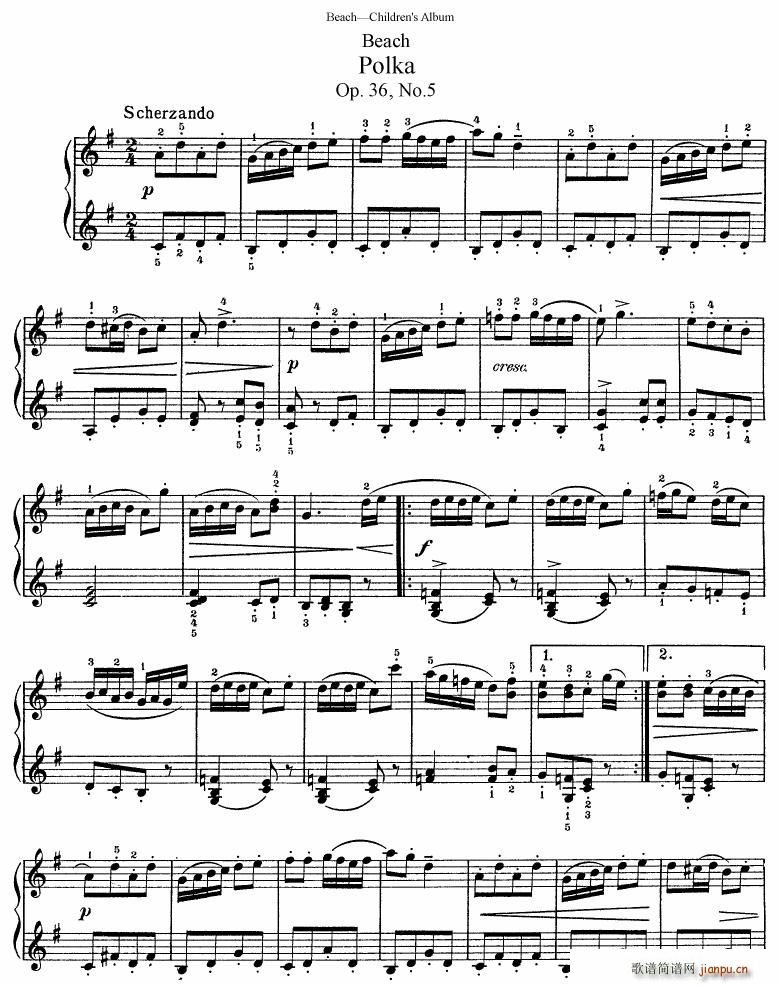 Beach Op 36 Children s Album(钢琴谱)9